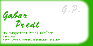 gabor predl business card